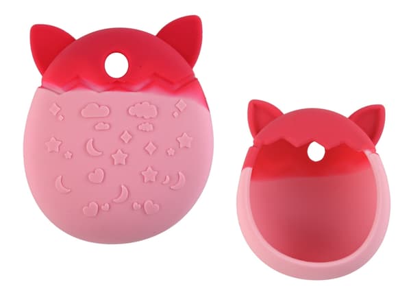 Silikonfodral för Tamagotchi rosa kattformat 8x6x3 cm