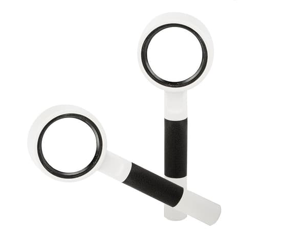 Forstørrelsesglas 16x med glaslinse 35 mm sort/hvid