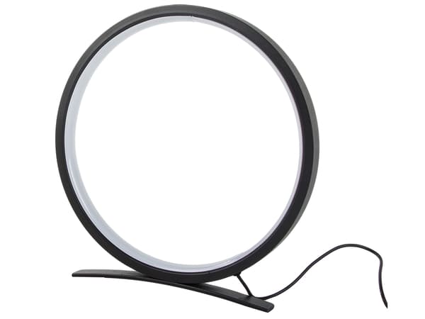 LED-pöytälamppu himmennettävä 3 värilämpötilaa USB musta Ø25 cm