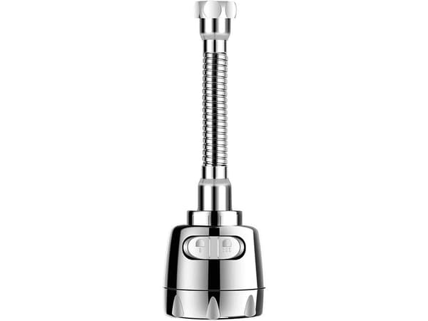 Perlator kranförlängare M22 360° 2 spraylägen krom silver höjd 17 cm