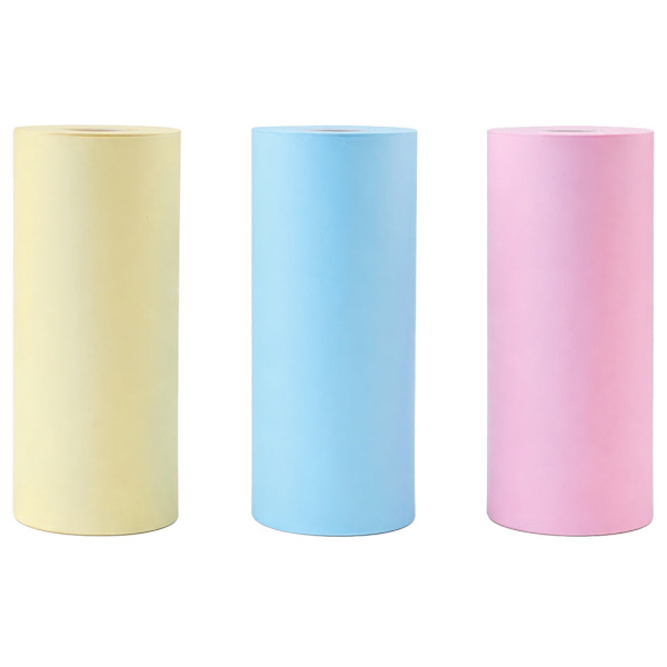 Termopapper rullar 55 mm 3-pack färgmix för termoprinter/mini printer