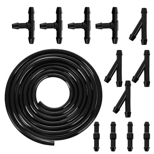 Reparationskit for viskersystem 2 m PVC-slange 4/5 mm koblinger sort