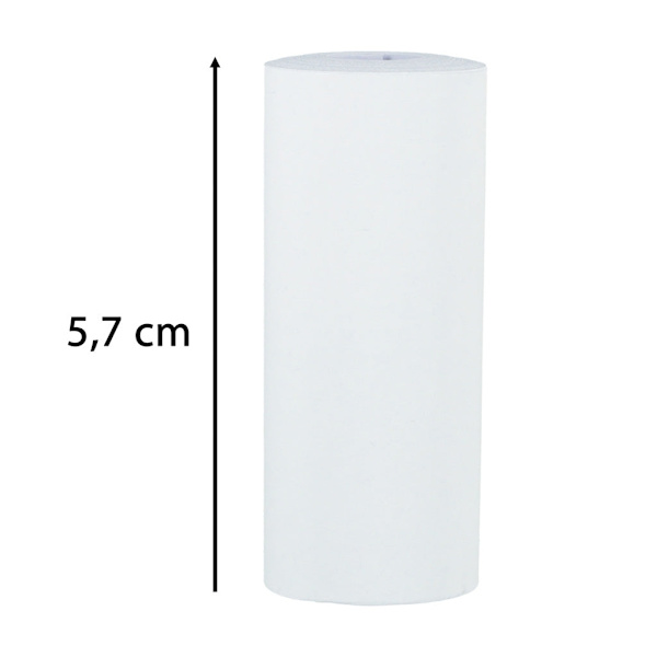 Termiske papirruller 5,7 cm x 4,5 m 5-pak til mini-printer White