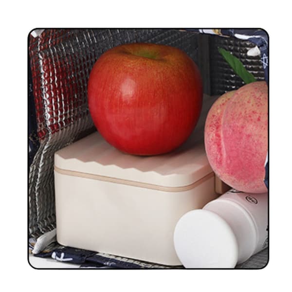 Termisk lunchtaske lysrosa 24x21x13 cm polyester isolerad