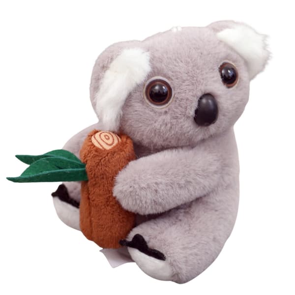 Plysch koala nyckelring 12 cm med karbinhake grå