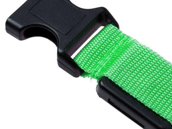 LED-halsbånd hund/kat justerbart 46–59 cm grøn inkl. 2 batterier