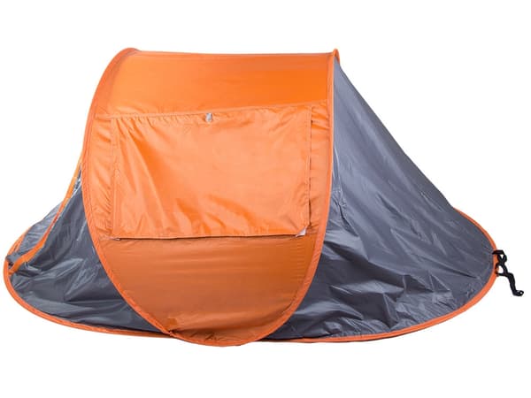Rantateltta pop-up UV-suoja harmaa/oranssi 210x130x85 cm