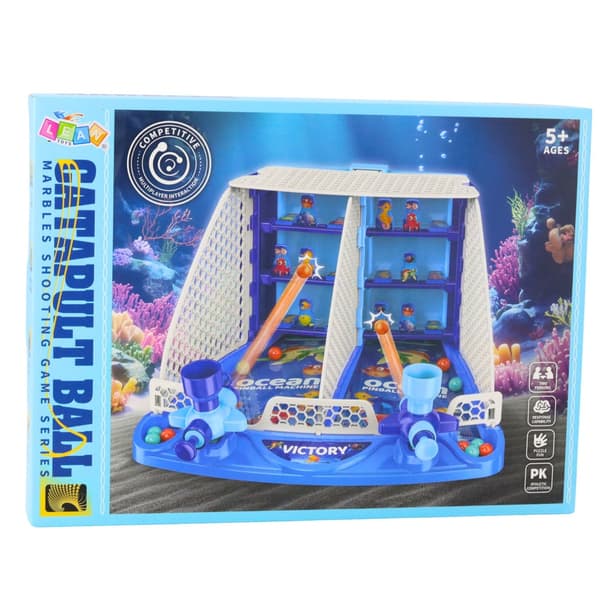Pinballspil til børn 2 spillere med 2 launchere og 16 kugler