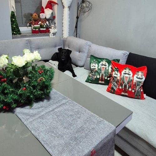 Pehmoinen tyynynpäällinen joulumotiivi nutcracker 40x40 cm polyesteri