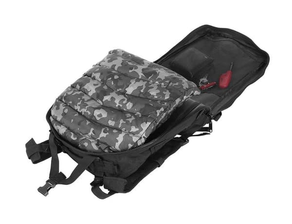 Taktisk rygsæk 35L vandafvisende MOLLE 5 rum sort + patch
