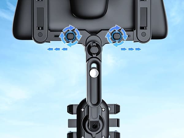 Mobilholder til bakspejl roterbar/justerbar universal sort