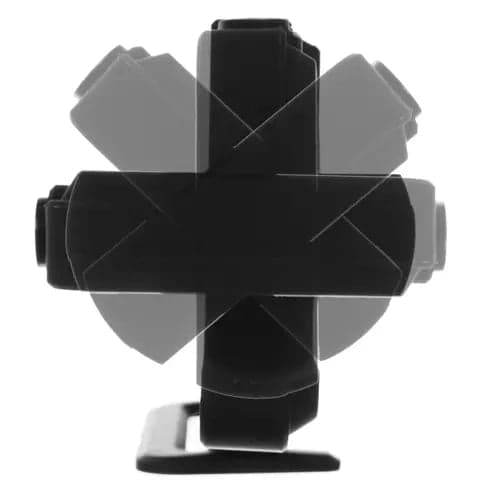 LED vækkeur med projektor & spejl, USB-C/batteri, sort