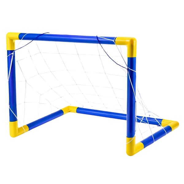 Fodboldmål til børn 62x41 cm med bold og pumpe, plast/net