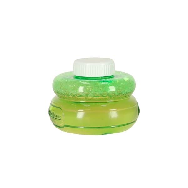 Sæbeboblemaskine blomsterform grøn med lys, genopladelig USB, 3+