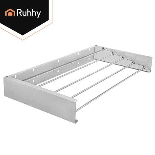 Vægmonteret tørrestativ 80 cm foldbart aluminium 20 kg belastning