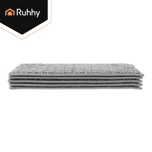 Moppöverdrag plattmopp 33x12 cm kardborre grå 5-pack Ruhhy