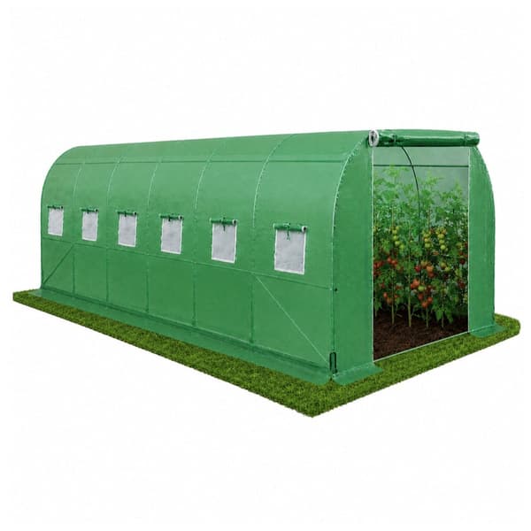 Växthustunnel polytunnel 30 m² 10x3x2 m UV12 PE 140 g/m²