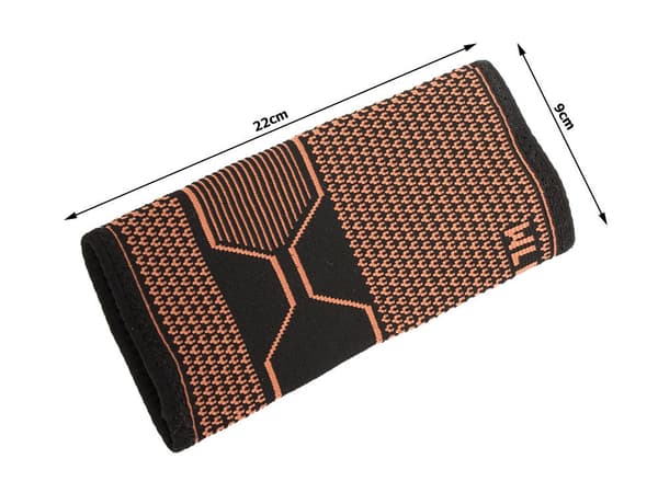 Ankelstøtte elastisk kompression 22–24 cm sort/orange