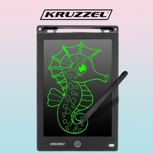 LCD-tegneplade 10 tommer med stylus og låsefunktion, sort