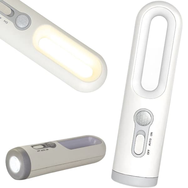 LED natlampe med bevægelsessensor og lommelygte USB-opladning