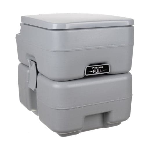 Portabel campingtoalett 12L vatten/20L avfall, 150 kg, grå