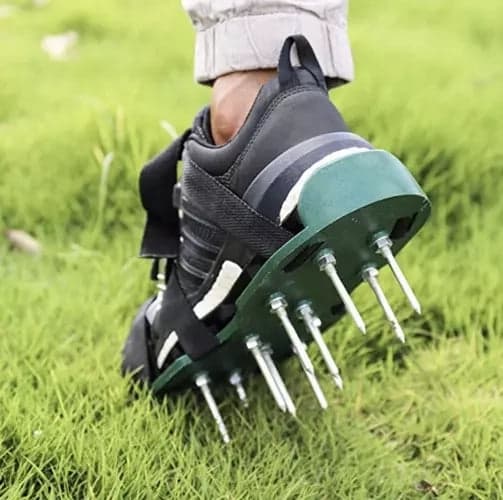 Plænelufter-sko med 26 pigge 5 cm, str. 36-46, 2-pak
