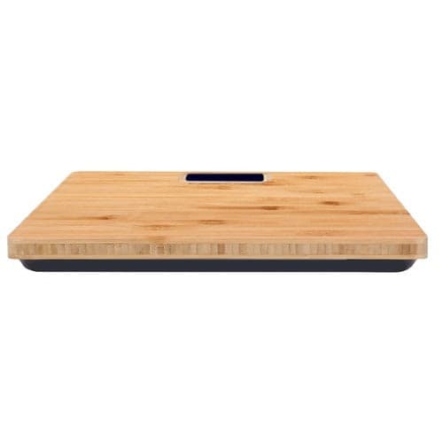 Kylpyhuonevaaka LCD 180 kg bambu, kg/lb, 28x28 cm, 2x AAA