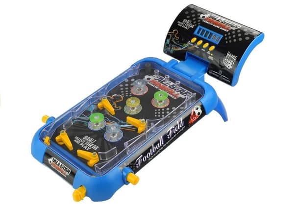 Flipperspel bordmodell med LCD-display och lampor, blå 53,5 cm