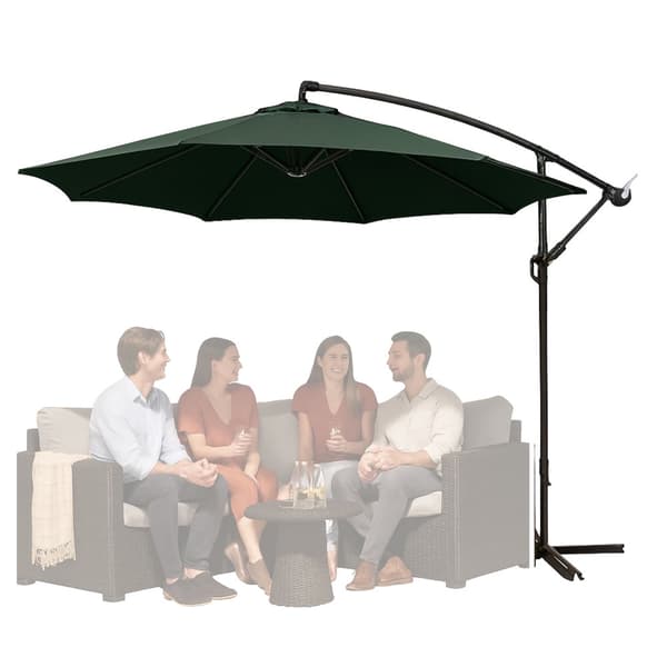 Sidoparasoll 350 cm polyester 160 g/m² med lutning och skyddsöverdrag