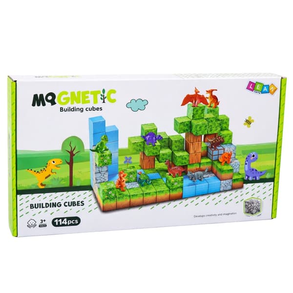 Magnetiska byggblock kuber 114-pack ABS-plast 3D byggset flerfärgad