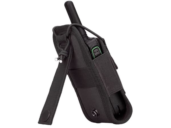 Walkie-talkie-holster polyester sort 8,5x3x15,5 cm