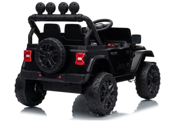 Batteridriven leksaksbil Jeep Rubicon 24V för barn svart