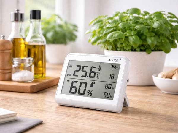 Termometer og hygrometer med ekstern sensor LCD min/max alarm °C/°F