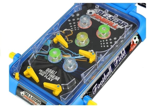 Flipperspil bordmodel med LCD-display og lamper, blå 53,5 cm