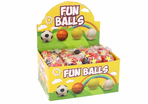 PU-fodbold med elastisk jojo-bånd og velcro 6 cm, 24-pack