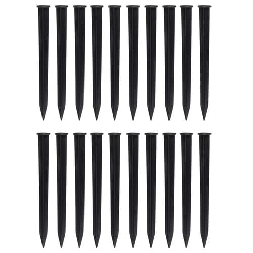 Haveafgrænsning græskant 10 m x 6 cm sort PE inkl. 20 pinde