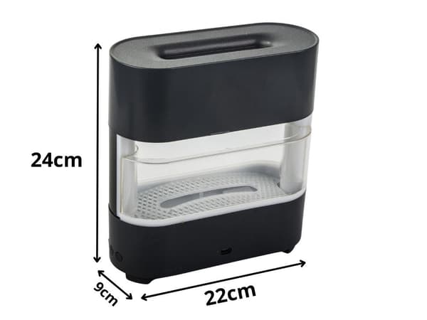 Ultralydsluftfugter 300 ml med LED-flammeeffekt aromaterapi USB-C
