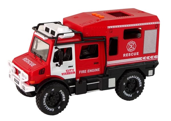 Off-road brandbil legetøjsbil 1:14 med lys og lyd 24 cm, 3+ år