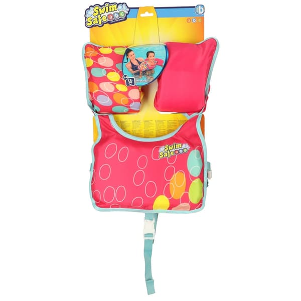 Flydevest med ærmer til børn 3-6 år 19-30 kg pink Pink