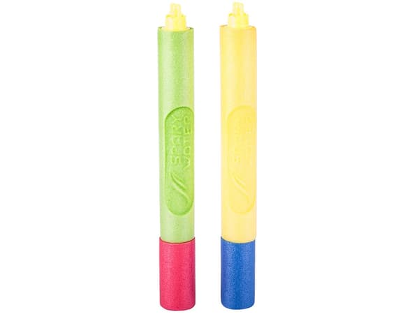 Vattenpistol i skum med pump 100 ml 44 cm gul/blå