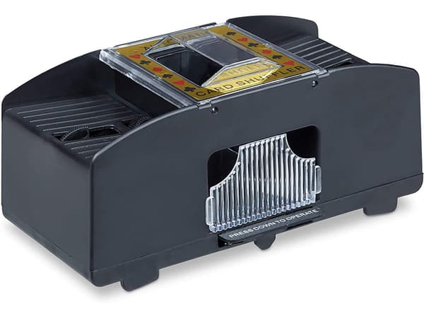 Kortblander til 2 kortspil batteridrevet 4xAA sort