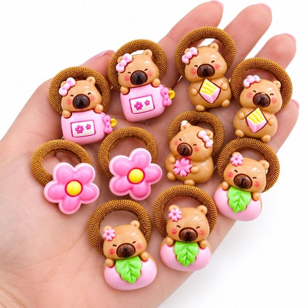 Hårband med capybara-dekoration 10-pack för barn