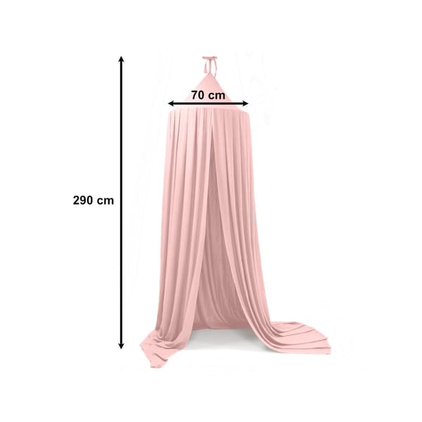 Tipitält draperi ljusrosa polyester 70 cm med monteringsset