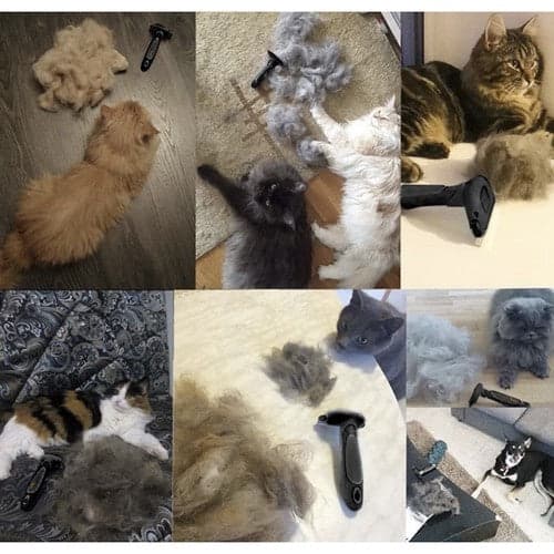 Underuldskam til hund og kat 82 tænder 0,8 mm sort