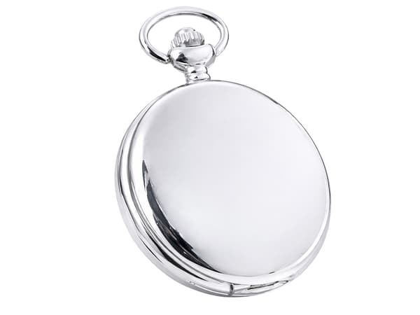 Fickkompass i metall silver 360° skala med låsbart lock 6 cm