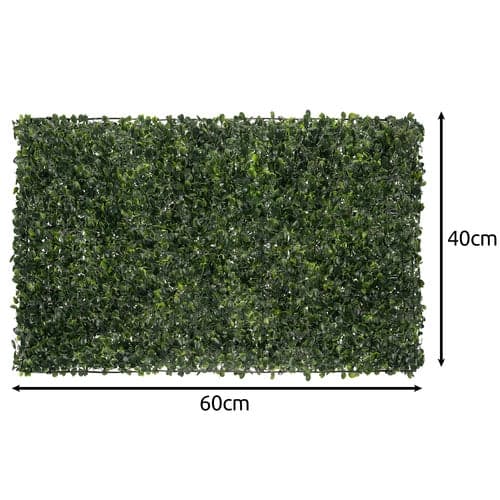 Konstgjord boxwood-häckpanel 60x40 cm 3 cm tjock grön PP 1-pack