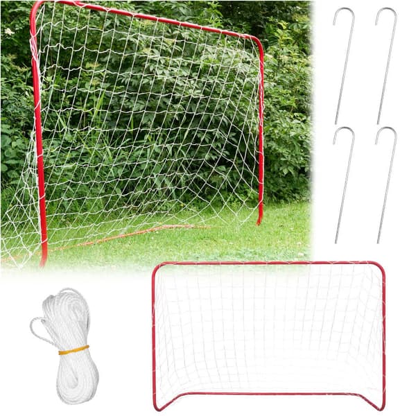 Fodboldmål til børn 183x122x61 cm galvaniseret stål sammenklappeligt