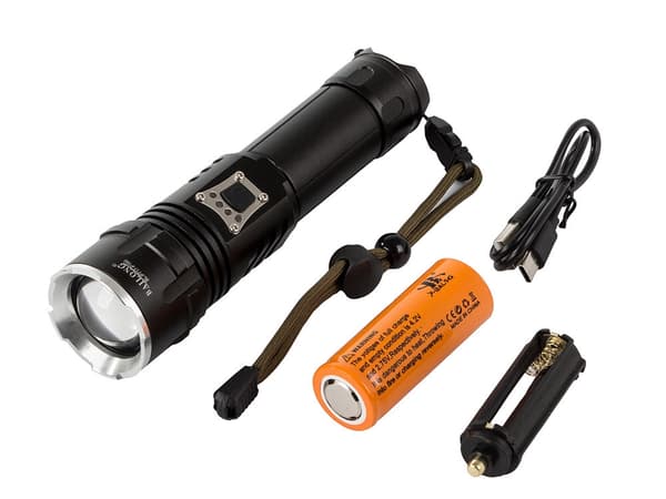Taktisk LED-lommelygte CREE XHP160 zoom USB-C IPX5