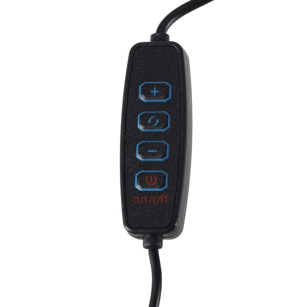 LED-skrivebordslampe med klemme USB 10 niveauer 3500–6000K sort