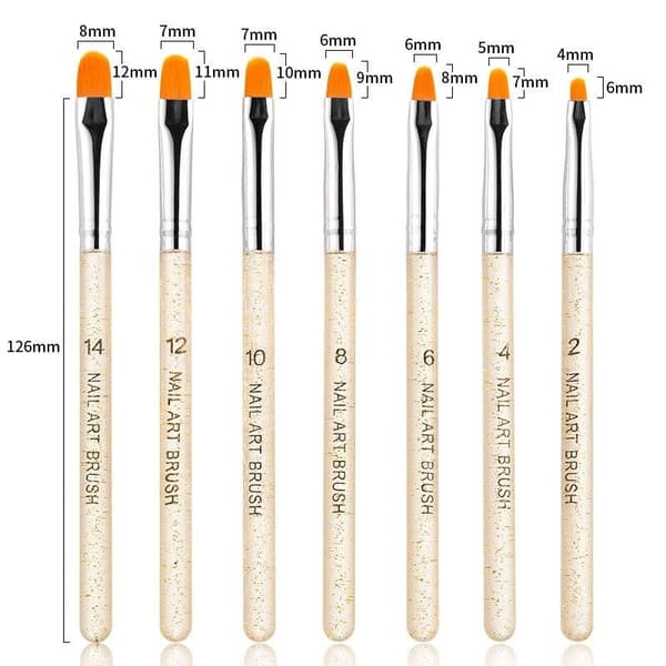 Nagelverktyg - 7 Penslar & 5 Dotting Tools för Perfekt